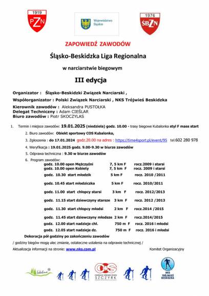 Śląsko-Beskidzka Liga Regionalna w narciarstwie biegowym